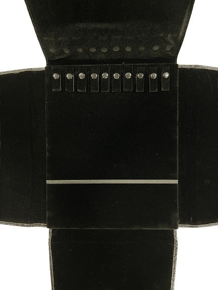 Chain Folder - Black Crocodile