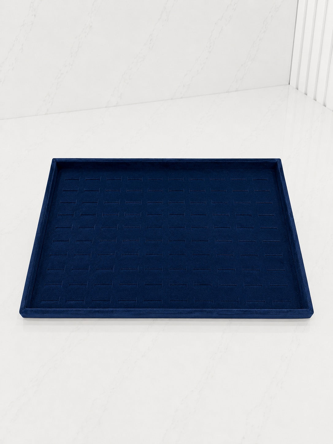 100 Ring Tray - Dark Blue Premium Exhibition Tray