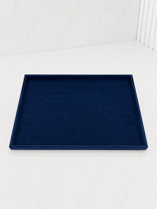 100 Ring Tray - Dark Blue Premium Exhibition Tray