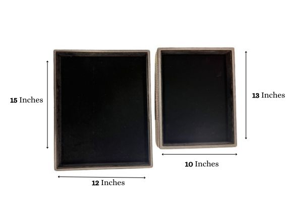 Black Velvet Stitch Plain Tray