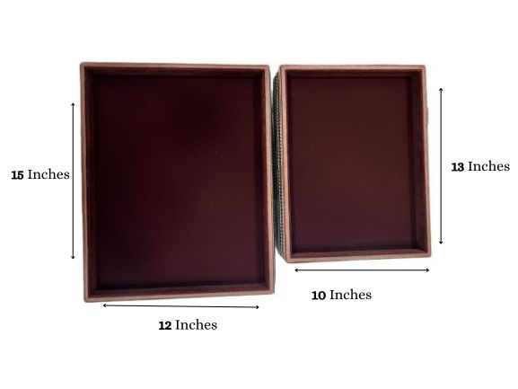 Brown Velvet Stitch Plain Tray