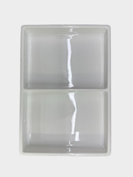Dubai Tray (White) - 2 Compartment
