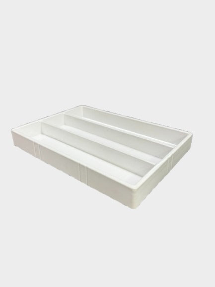 Dubai Tray (White) - 3 Line Compartment