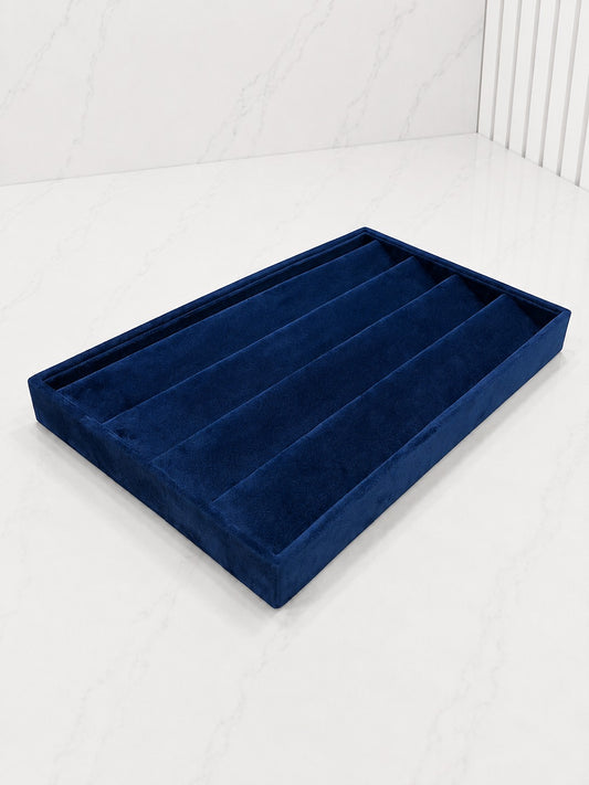 4 Line Tops Tray - Dark Blue Premium Exhibition Tray