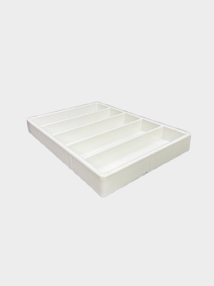 Dubai Tray (White) - 5 Line Compartment