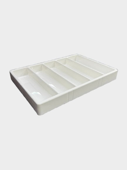 Dubai Tray (White) - 5 Line Compartment