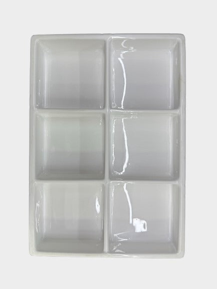 Dubai Tray (White) - 6 Compartment