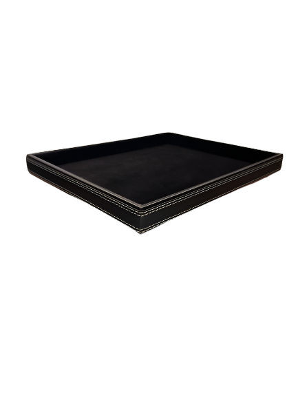 Black Velvet Stitch Plain Tray