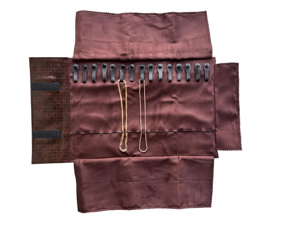 Chain Roller Brown Suede