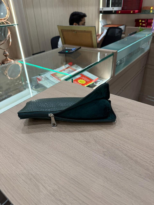 Single Roll Bangle Folder - Green Crocodile