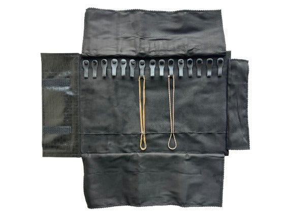 Chain Roller Black Suede