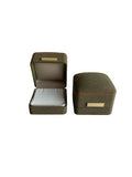 EARRINGS BOX - Olive Microfiber Suede Series