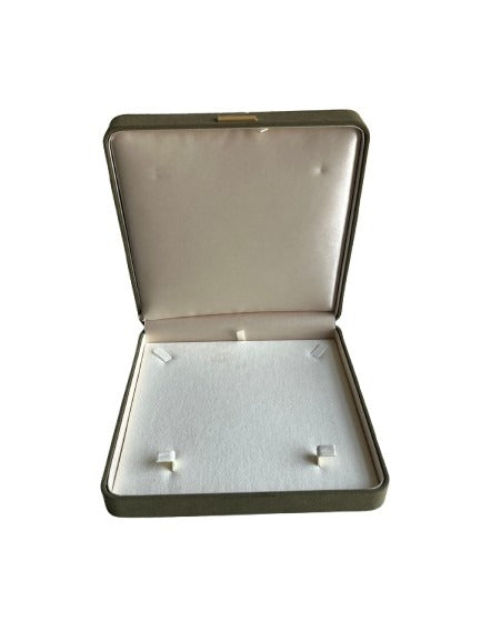 NECKLACE SET BOX - Olive Microfiber Suede Series