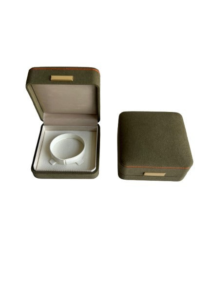 BANGLES/KADA BOX - Olive Microfiber Suede Series