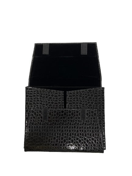 Earring Folder - Black Crocodile