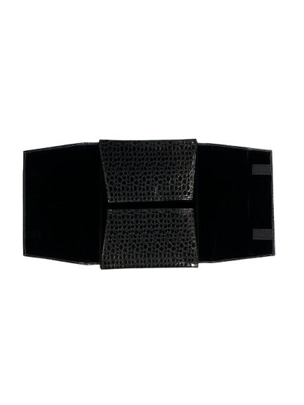 Necklace Folder - Black Crocodile