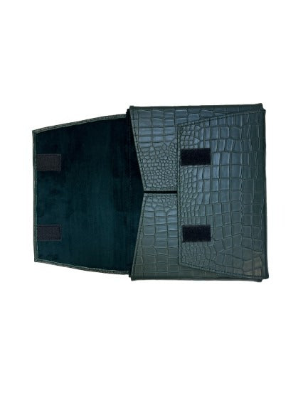 Bali Folder - Green Crocodile