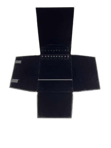 Chain Folder - Black Crocodile