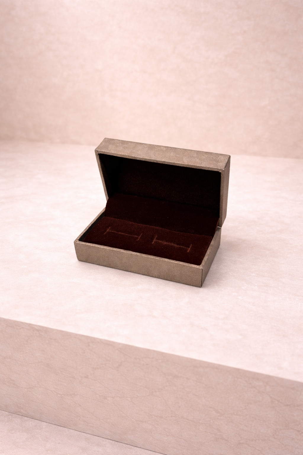 Metallic Gold Couple Ring/ Cufflink Box