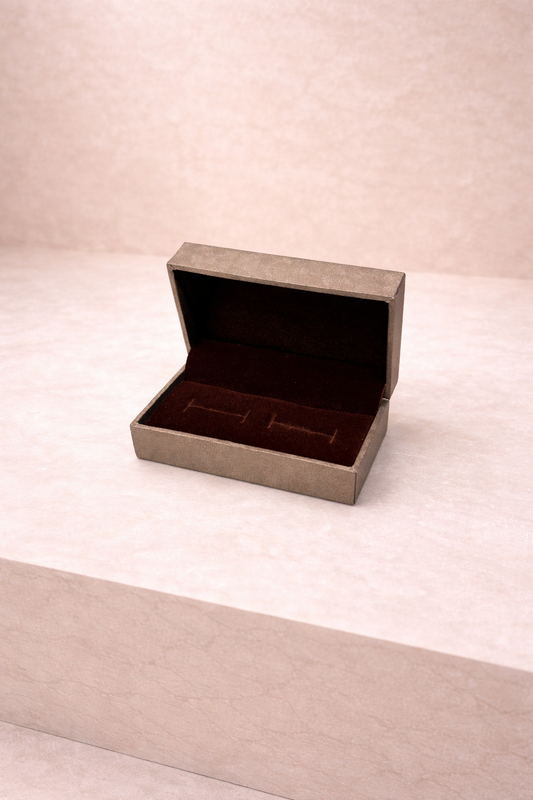 Metallic Gold Couple Ring/ Cufflink Box