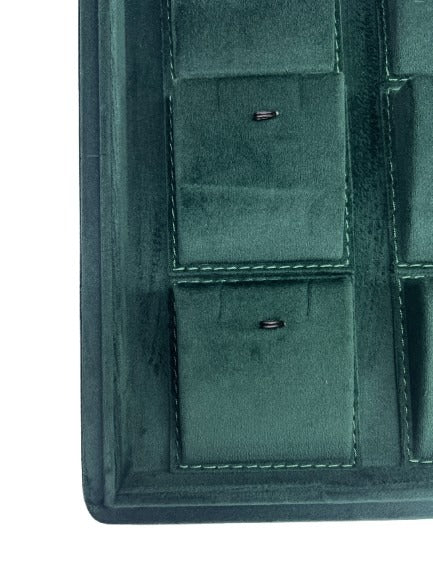 Green Velvet Stitch Tray - Pendant Set (10x12Inches)
