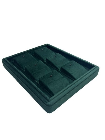 Green Velvet Stitch Tray - Pendant Set (10x12Inches)