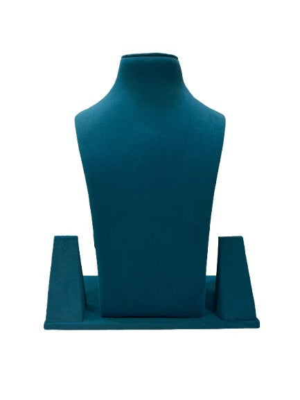 Peacock Blue Necklace Display - 16 Inch