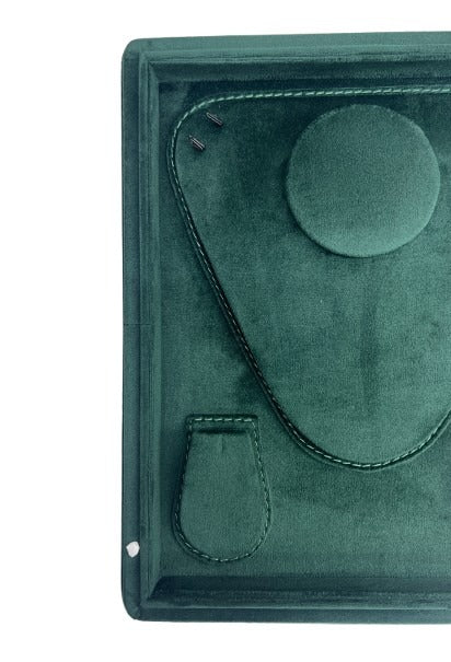 Green Velvet Stitch Tray- Necklace (10x12 Inches)