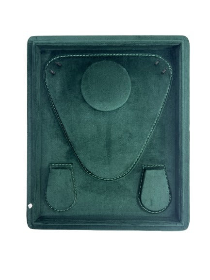 Green Velvet Stitch Tray- Necklace (10x12 Inches)