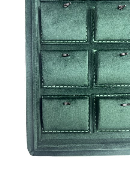 Green Velvet Stitch Tray - 12 Pendat (10x12 Inches)