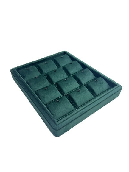 Green Velvet Stitch Tray - 12 Pendat (10x12 Inches)