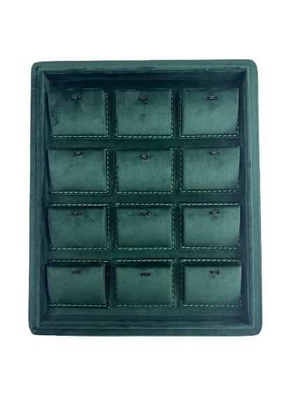 Green Velvet Stitch Tray - 12 Pendat (10x12 Inches)