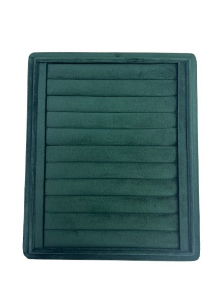 Green Velvet Stitch Tray - Ring (10x12 Inches)