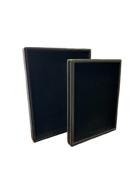 Black Velvet Stitch Plain Tray