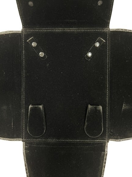 Necklace Folder - Black Crocodile