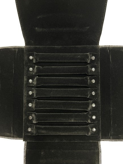 Ring Folder - Black Crocodile