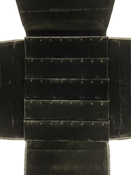 Earring Folder - Black Crocodile