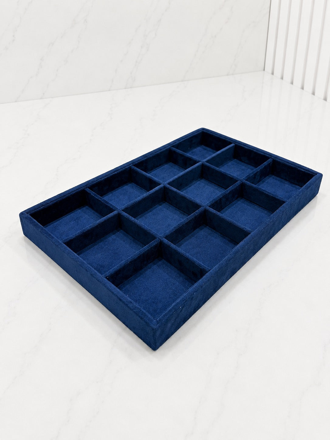 12 Compartment Universal Tray - Dark Blue Premium Exhibtion Tray